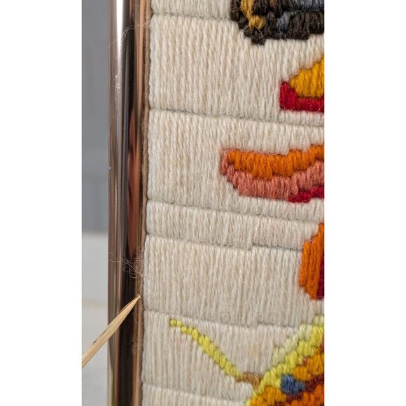 Cross-Stitch Needlepoint Crewel Art Pepper Corn Vibrant Colors Wall Decor - Picture 6 of 12